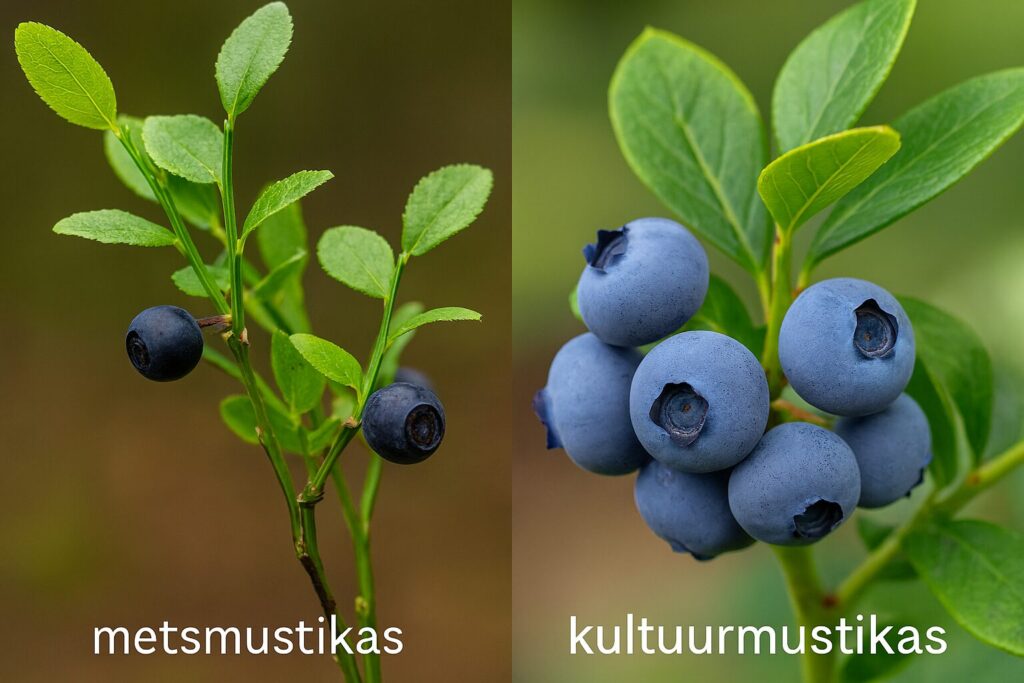 Metsmustikas vs kultuurmustikas