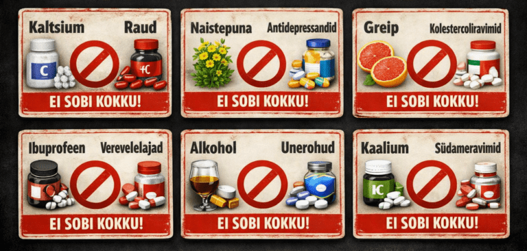 Toidulisandite koostoimete "punane nimekiri"