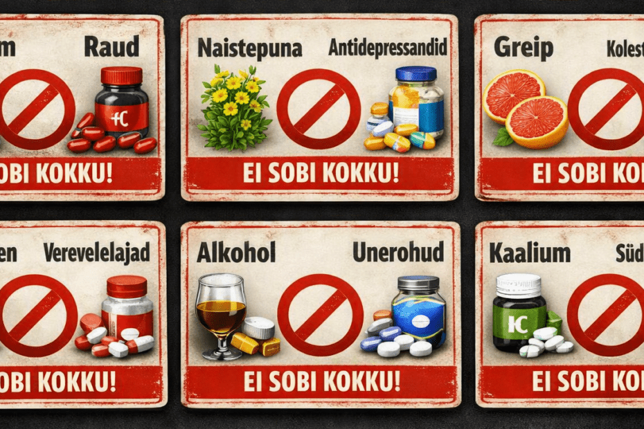 Toidulisandite koostoimete "punane nimekiri"